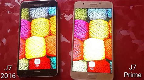 Samsung Galaxy J7 Prime Vs J7 2016 Display Test Youtube