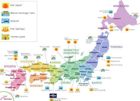 Japan Map Tourist Attractions - TravelsFinders.Com