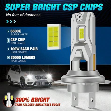 H H Led Hb Hb Canbus Led Car Headlights Csp Chips Auto