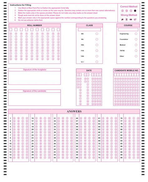 Omr Sheet In Kochi At Rs Sheet Multigraphics Omr In New Delhi