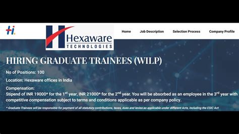 Hexaware Job Openings For Freshers As Graduate Trainee Across India