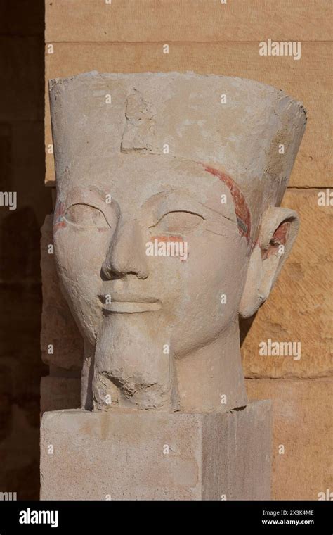 The Severed Head From A Hatshepsut Statue At The Mortuary Temple Of