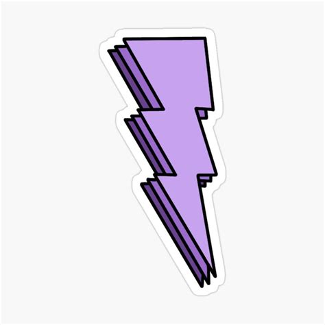 Purple Lightning Bolt Sticker By Marynell Purple Lightning Preppy