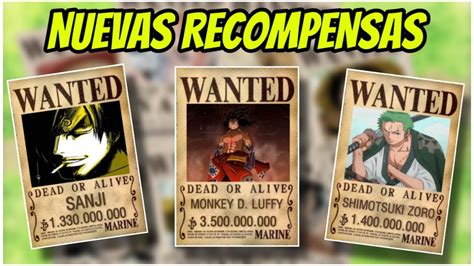 LAS NUEVAS RECOMPENSAS DE LOS MUGIWARA DESPUÉS DE WANO One Piece