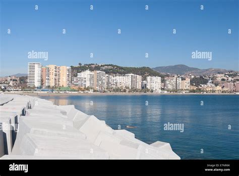 Coastline At Malaga Stock Photo Alamy