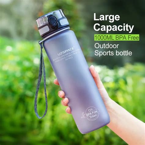 1liter 32oz Sports Water Bottle Multi Size Bpa Free And Eco Friendly Tritan Co Polyester Plastic