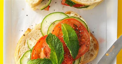 Mint Cucumber Tomato Sandwiches Punchfork