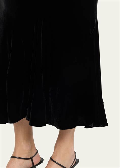 Cara Cara Naomi Silk Blend Velvet Midi Skirt Bergdorf Goodman