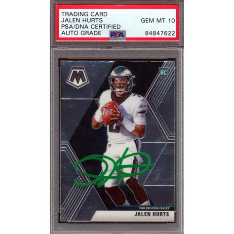 Jalen Hurts Signed Panini Mosaic Rc Psa Autograph Graded