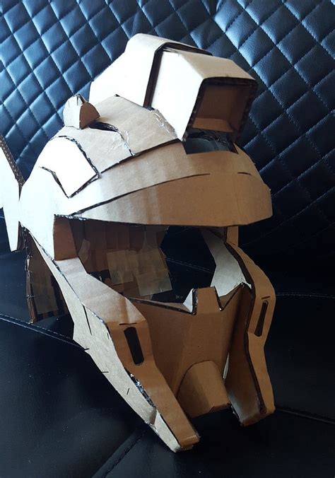 DIY Robot Cardboard Helmet | Diy robot, Cardboard, Viking helmet