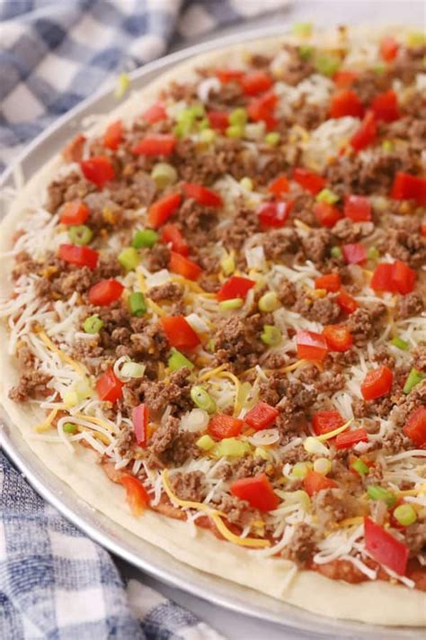 Homemade Taco Pizza Recipe The Carefree Kitchen Homemade Taco Pizza