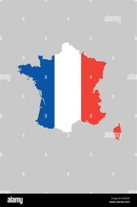 France Flag Map Stock Vector Image And Art Alamy