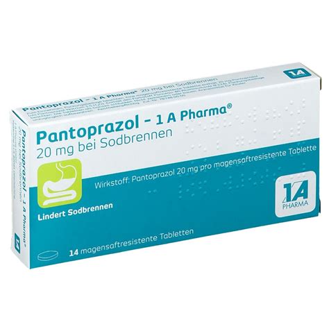 Pantoprazol 1 A Pharma 20 Mg Bei Sodbrennen 14 St Shop Apotheke