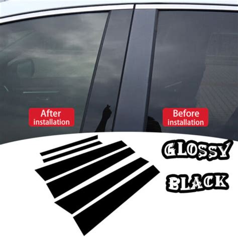 6pcs Black Pillar Posts Door Cover Fit For Mercedes Benz W221 S 65 Amg 2010 2013 Ebay