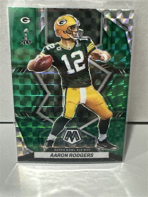 Mavin Aaron Rodgers 2022 Panini Mosaic 294 Green MOSAIC PRIZM Super