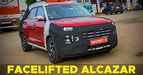 Hyundai Alcazar Facelift Launch Ready Production Version Spied Outside