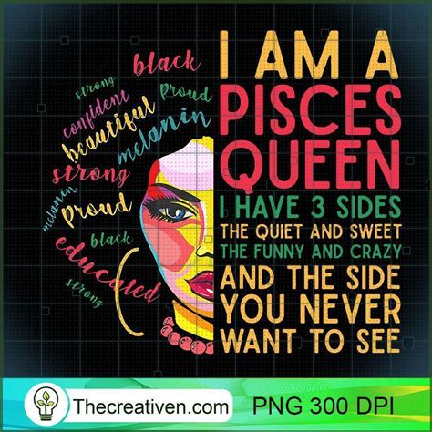 Womens Black Womens Afro Hair Pisces Queen Png Afro Women Png Pisces Queen Png Black Women