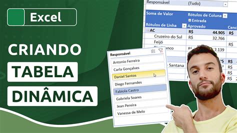 Como Criar Tabela Din Mica No Excel