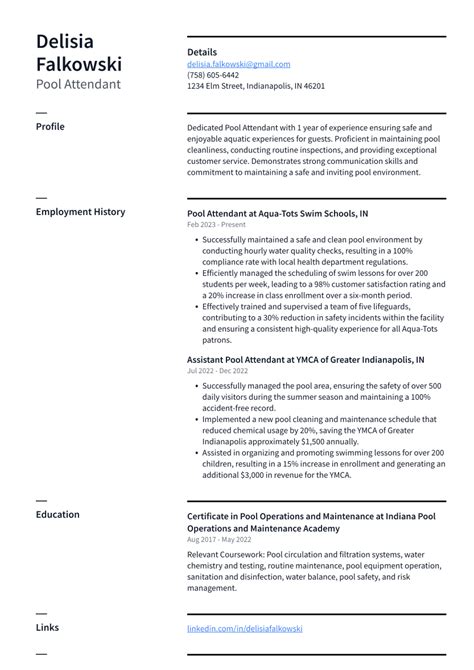 Top 17 Pool Attendant Resume Objective Examples Resumecat