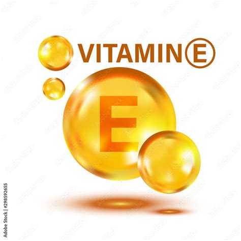 Vitamin E Icon In Flat Style Pill Capcule Vector Illustration On White