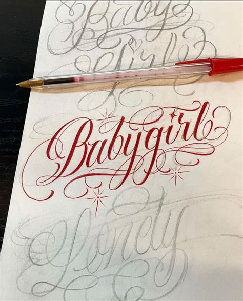 Babygirl Tattoo Lettering Styles