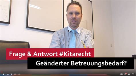 Kitarecht Folge 130 geänderter Betreuungsbedarf Teilkündigung des