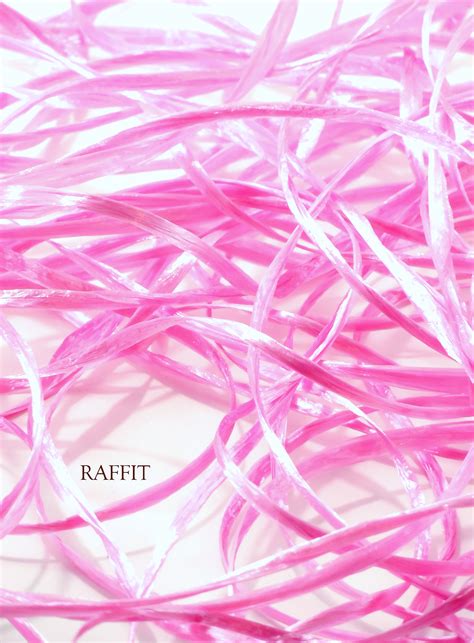 Pink Pearl Finish Raffia Solo RaffÍt Ribbons Luxury Raffia Ribbons