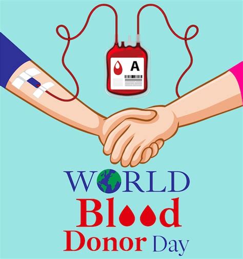 Premium Vector World Blood Donor Day Poster