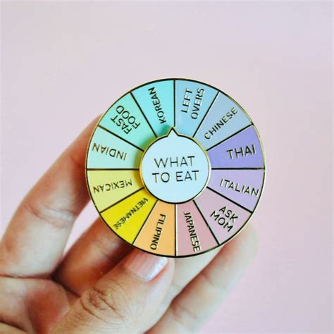 What To Eat Enamel Pin Foodie Pin Interactive Pin Etsy