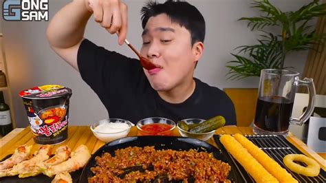 Gongsam Cheese Sticks Mukbang Reels Youtube