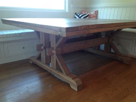 Farmhouse Double Trestle Table Diy Kit Made To Order Etsy