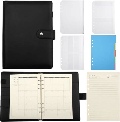 Amazon A5 6 Ring Planner Binder Refillable PU Leather Notebook