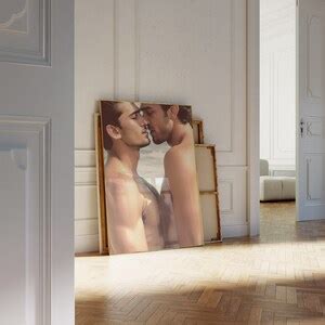 Romantic Male Nude Photo Masculine And Muscular Gay Couple Embracing