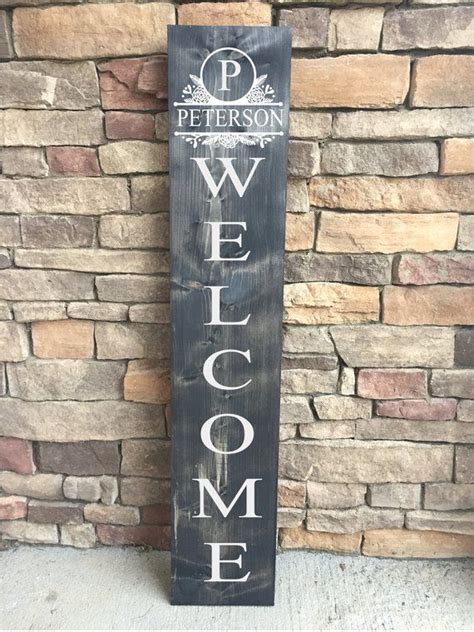 Welcome Sign For Front Porch Personalized Welcome Sign For Etsy