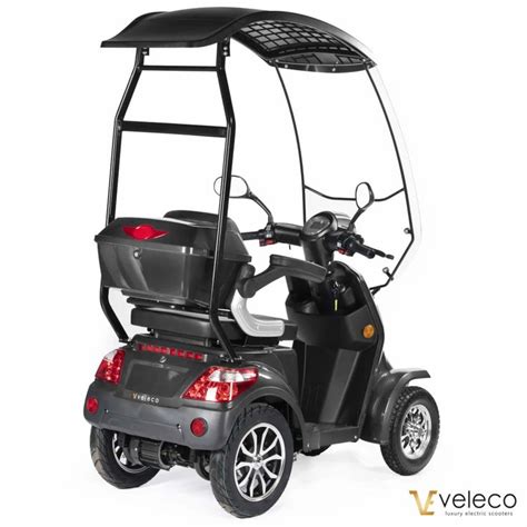 Veleco Faster W Mobility Scooter With Windsreen And Roof Velobike