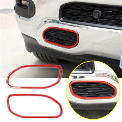 For Dodge Ram Abs Red Car Front Bumper Grille Cover Trim