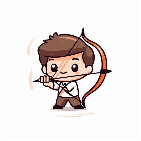 Premium Vector Cupid Holding Bow And Arrow Cartoon Vector Cupid Is Aiming