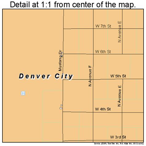 Denver City Texas Street Map 4819984