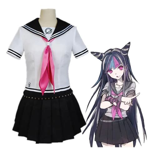 Anime Danganronpa Mioda Ibuki Cosplay Costumes Wig Sets Dress Jk Suits