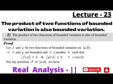 The Product Of Two Functions Of Bounded Variation Is Also Of Bounded