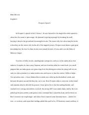 The Tempest Prospero's Speech - Matt DeLoria English 4 Prospero Speech ...