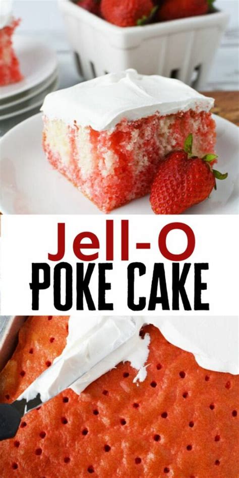 Incredibly Easy Strawberry Jello Poke Cake Recipe