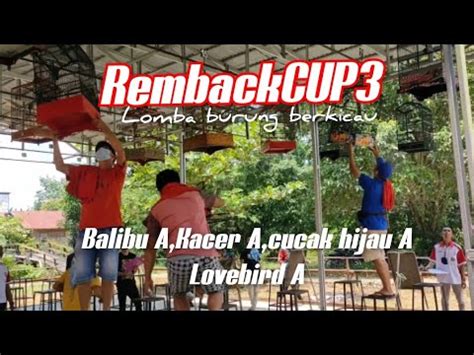 Cuplikan LOMBA Burung Berkicau RembackCUP3 Kelas LB Balibu A Kacer A C