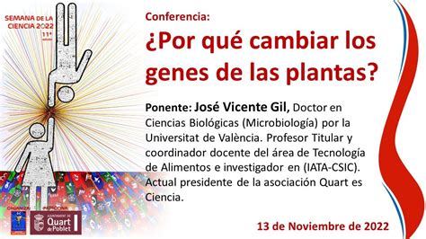 Ponencia Por Qu Cambiamos Los Genes De Las Plantas Youtube