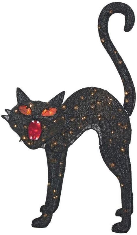 Tis Your Season 42 Tinsel Black Cat Halloween Decoration