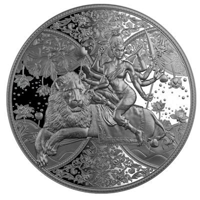 Kamerun 2000 Francs CFA Durga 2023 1 Oz Silber