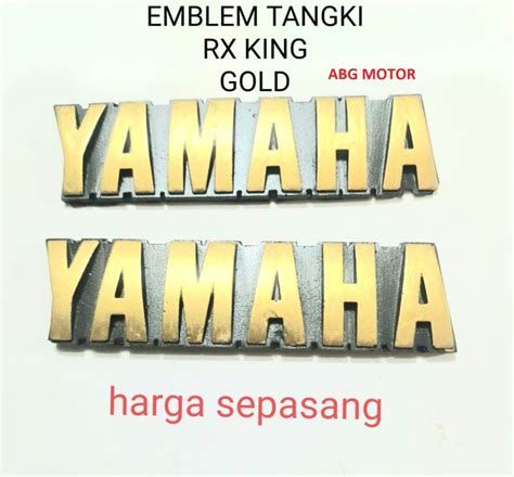 Emblem Tangki Rx King Gold Emas Tulisan Yamaha Lazada Indonesia