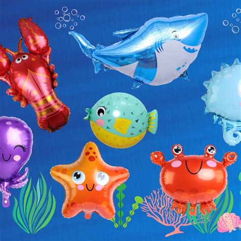 Sea Creature Balloons Etsy