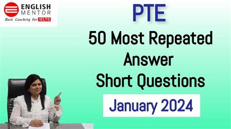 Pte Short Answer Questions Ii January Youtube