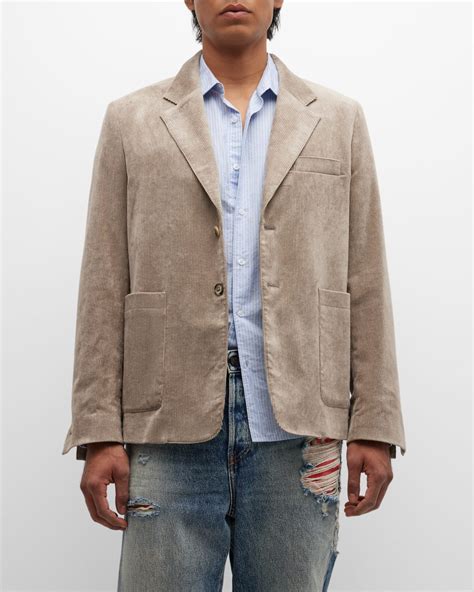 Golden Goose Mens Double Breasted Gabardine Blazer Neiman Marcus